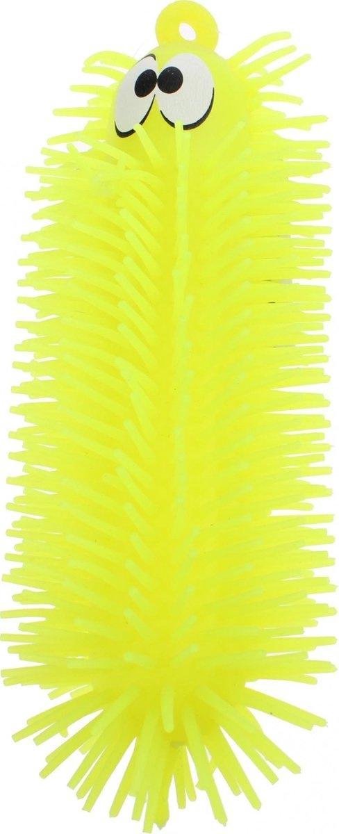 Jonotoys Elastische Worm Fluffy Met Licht 20 Cm Geel