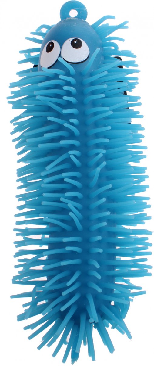 Jonotoys Elastische Worm Met Licht Fluffy Blauw 20 Cm