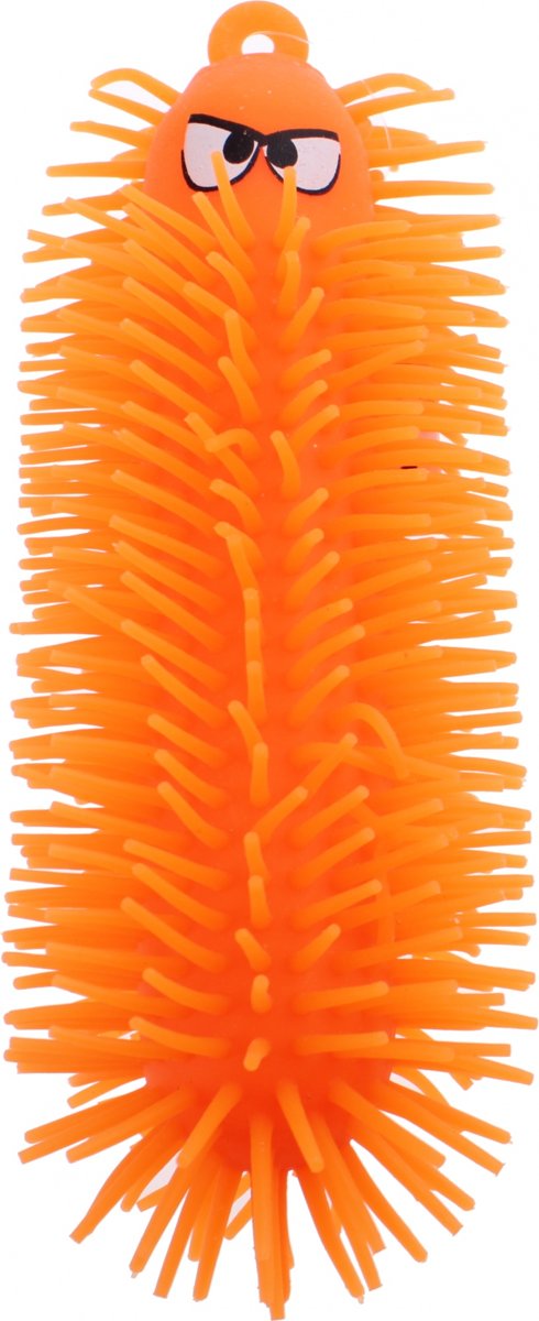 Jonotoys Elastische Worm Met Licht Fluffy Oranje 20 Cm