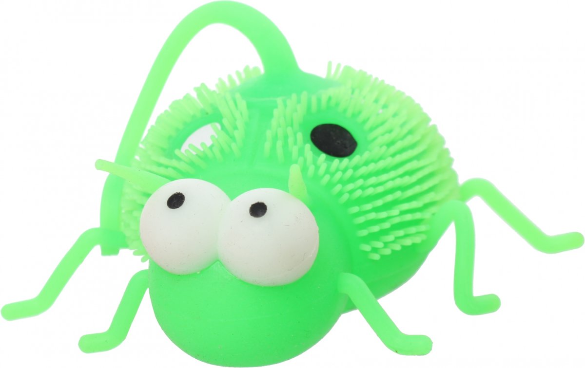 Jonotoys Fluffy Lieveheersbeest Met Lichteffecten Groen 9 Cm