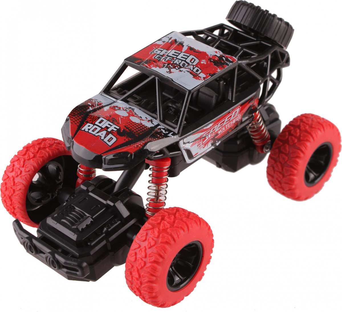 Jonotoys Monstertruck Extreme Pull Back 14 Cm Rood