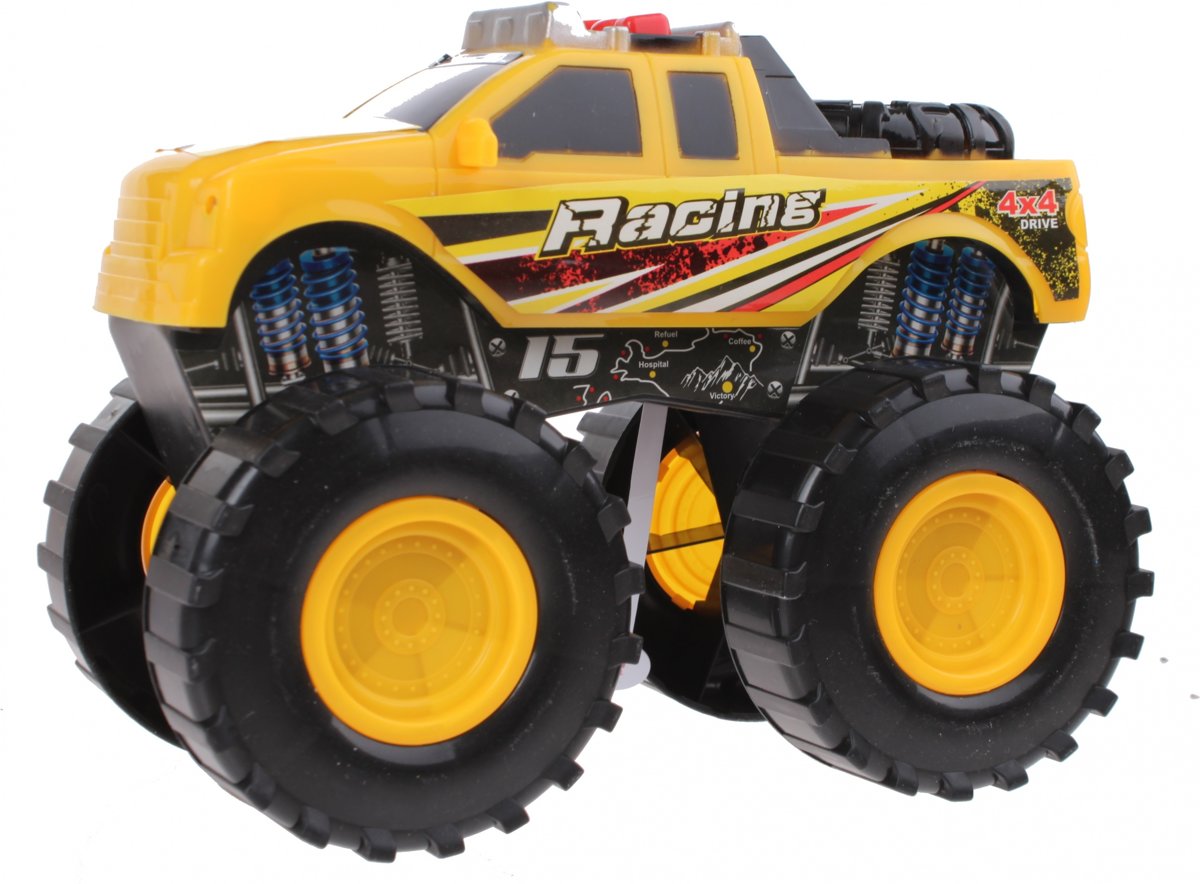 Jonotoys Monstertruck Met Licht En Geluid Geel 19 Cm