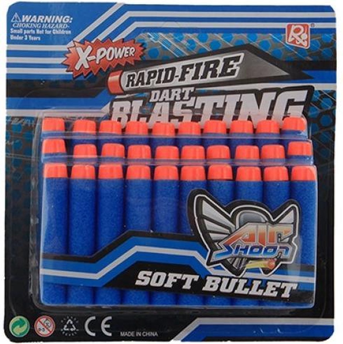 Jonotoys Navulling Bullit Refill Foam Oranje/blauw 30-delig