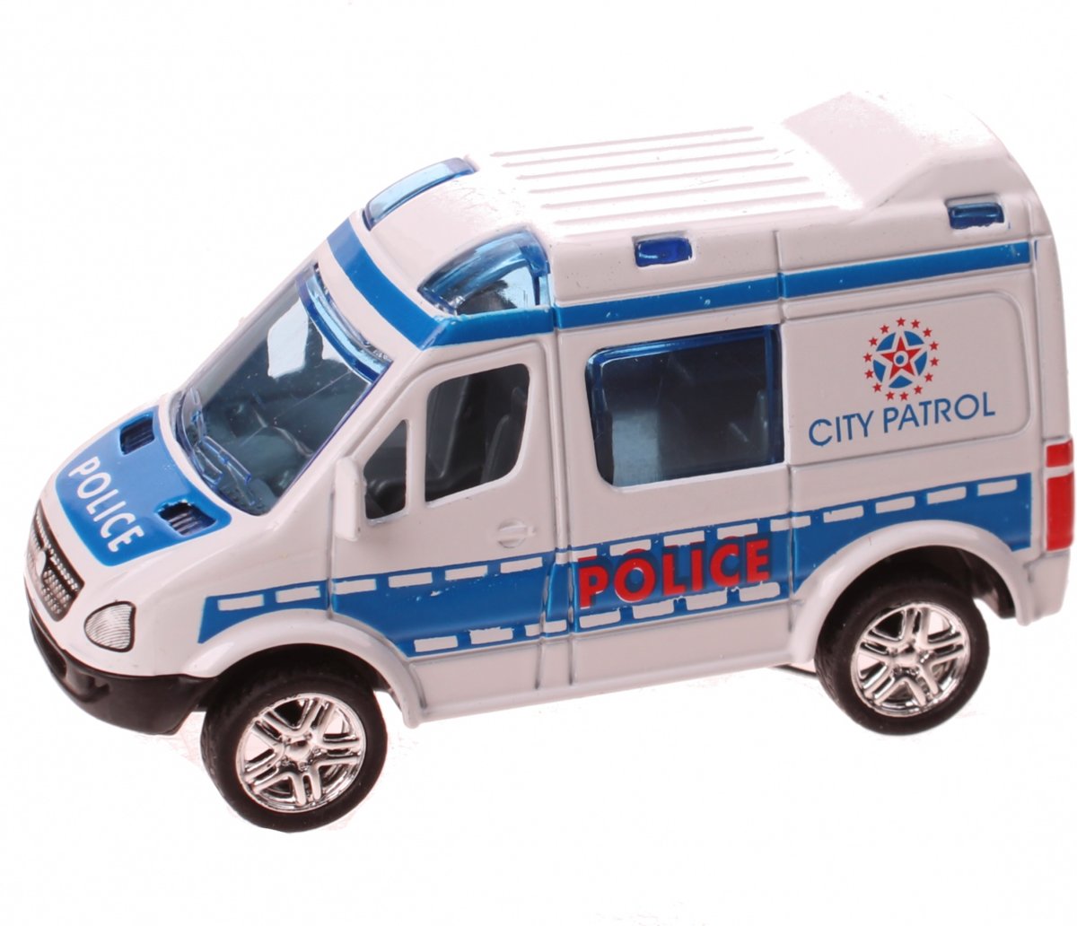 Jonotoys Politieauto 8,5 Cm Wit Met Pullback