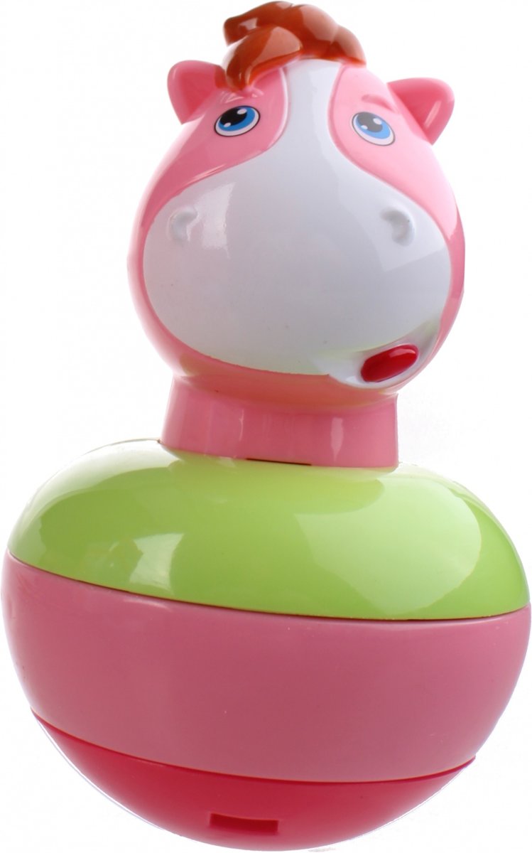 Jonotoys Poly-poly Chime Nijlpaard Roze 15 Cm