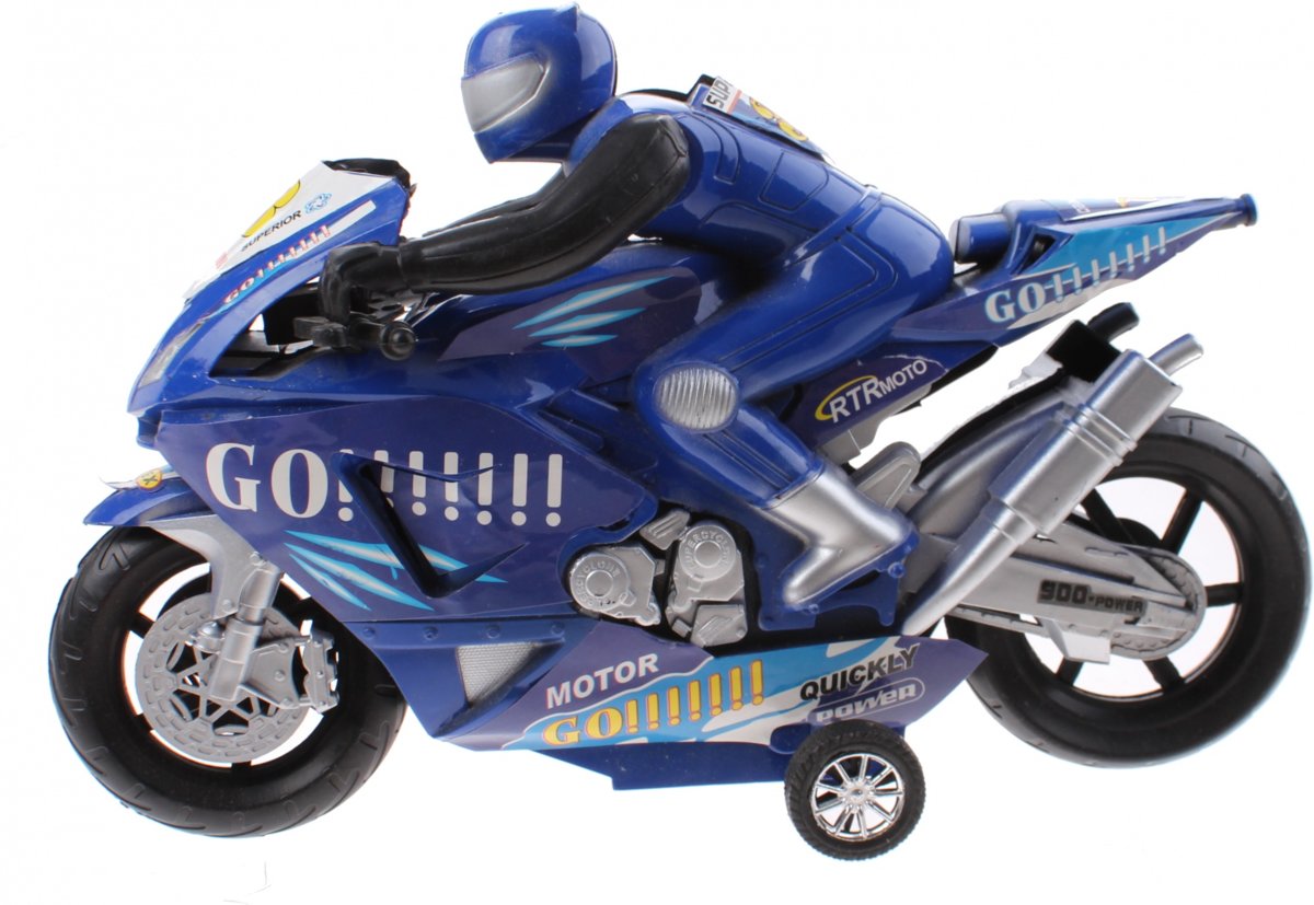 Jonotoys Racemotor Friction Power Jongens 29 Cm Blauw