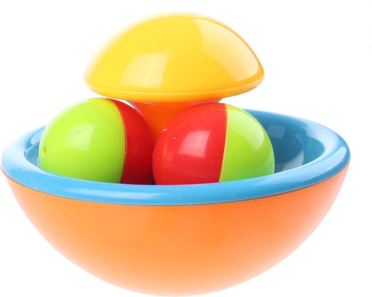   Rammelaar Baby Rattles Schotel 10 Cm Blauw/oranje