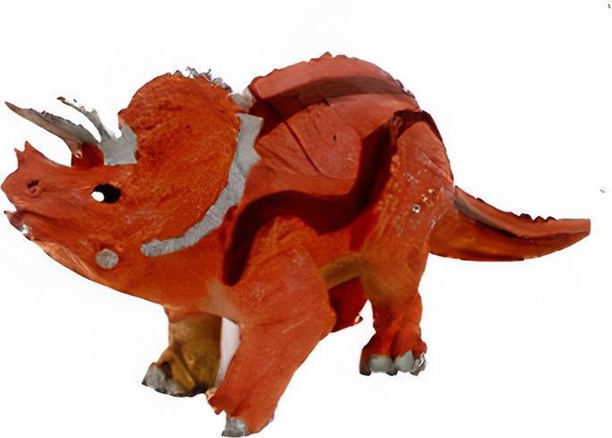 Jonotoys Speelfiguur Dinosaurus Triceratops 15 X 8 Cm Bordeaux