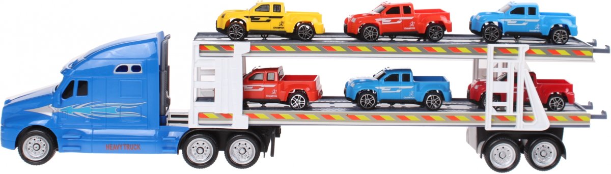 Jonotoys Speelset Autotransporter 39 Cm Blauw