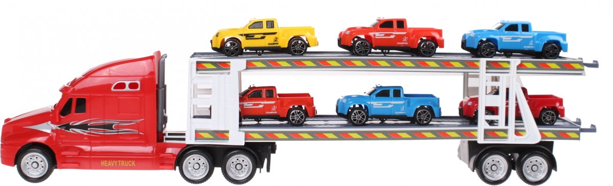 Jonotoys Speelset Autotransporter 39 Cm Rood