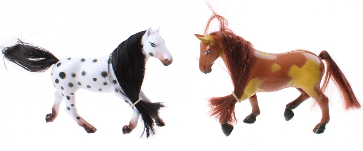 Jonotoys Speelset Little Horse Wit/bruin 4-delig