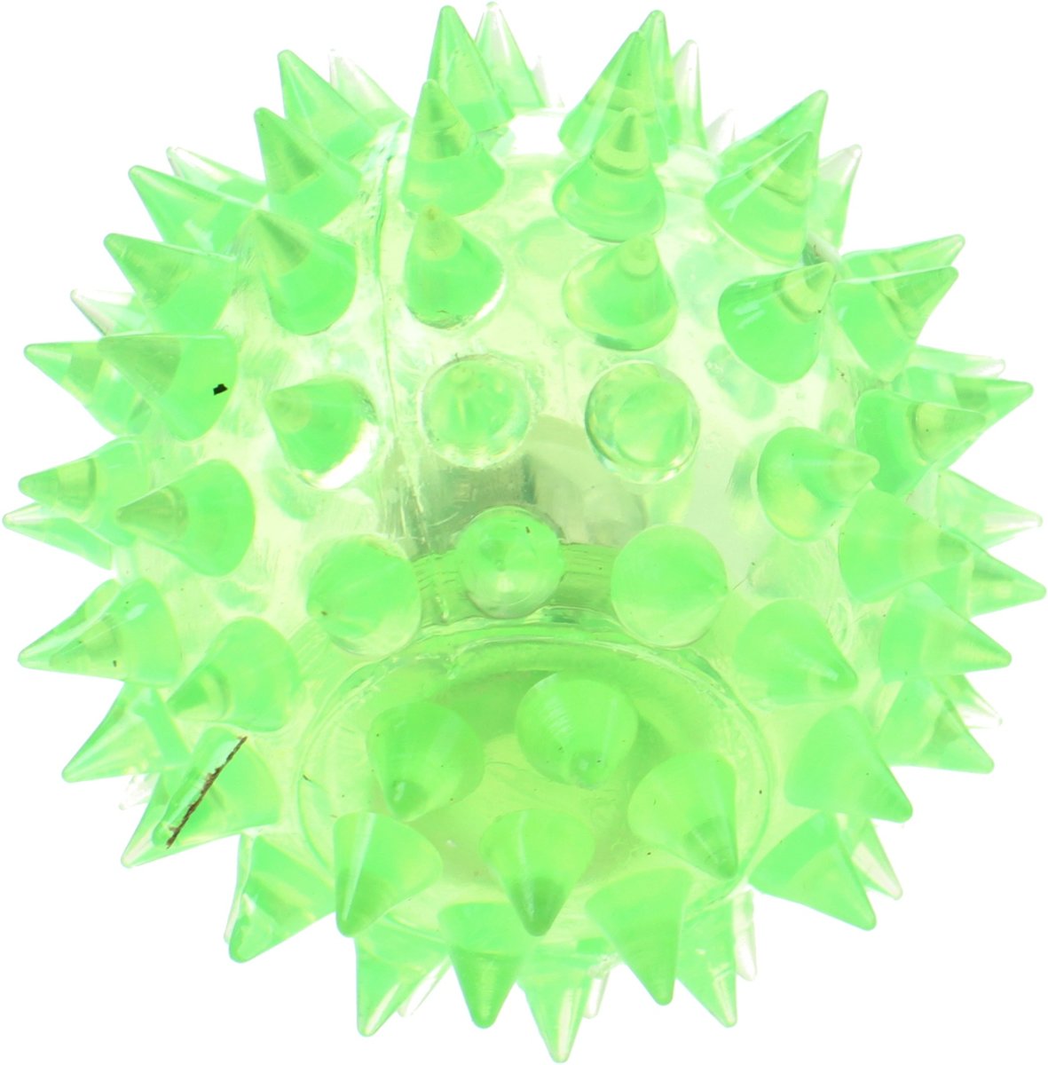 Jonotoys Stuiterbal Met Spikes En Licht 5,5 Cm Groen