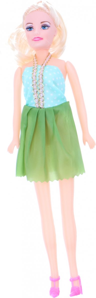 Jonotoys Tienerpop 28 Cm Top Blauw / Rok Groen