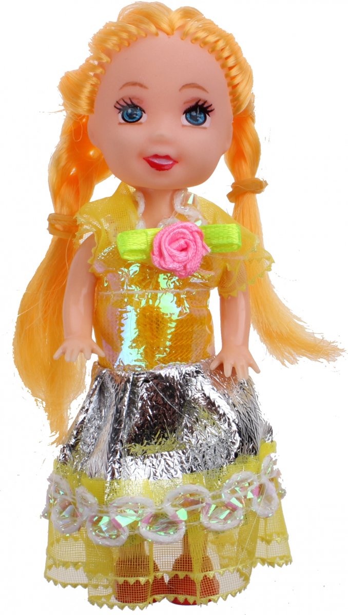 Jonotoys Tienerpop Gele Vlechten 10 Cm