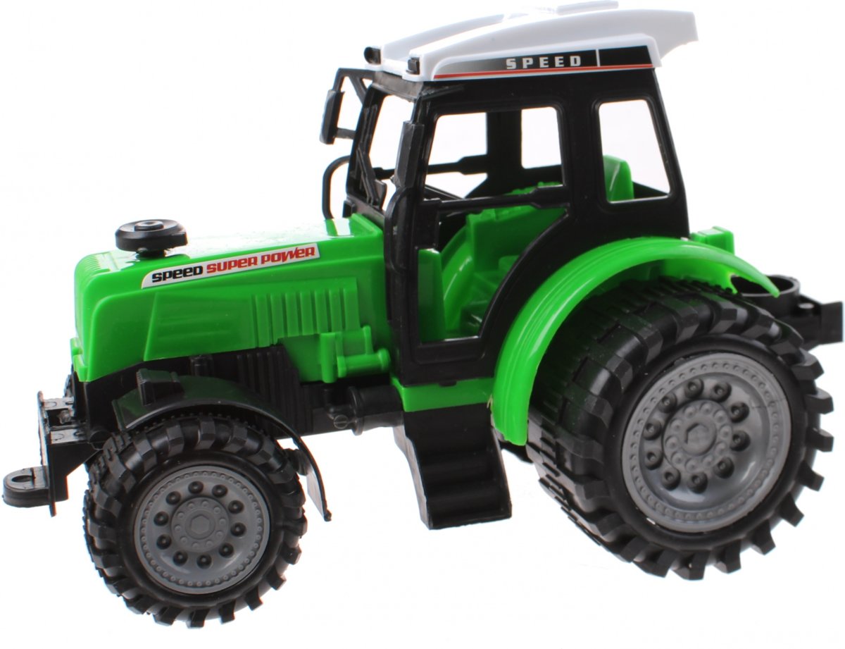 Jonotoys Tractor Met Balenpers Jongens 24 Cm Groen/wit