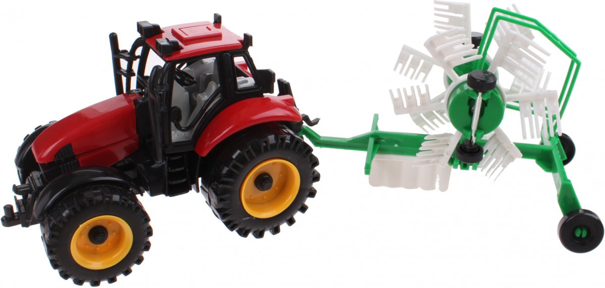 Jonotoys Tractor Met Hooier Rood 26 Cm