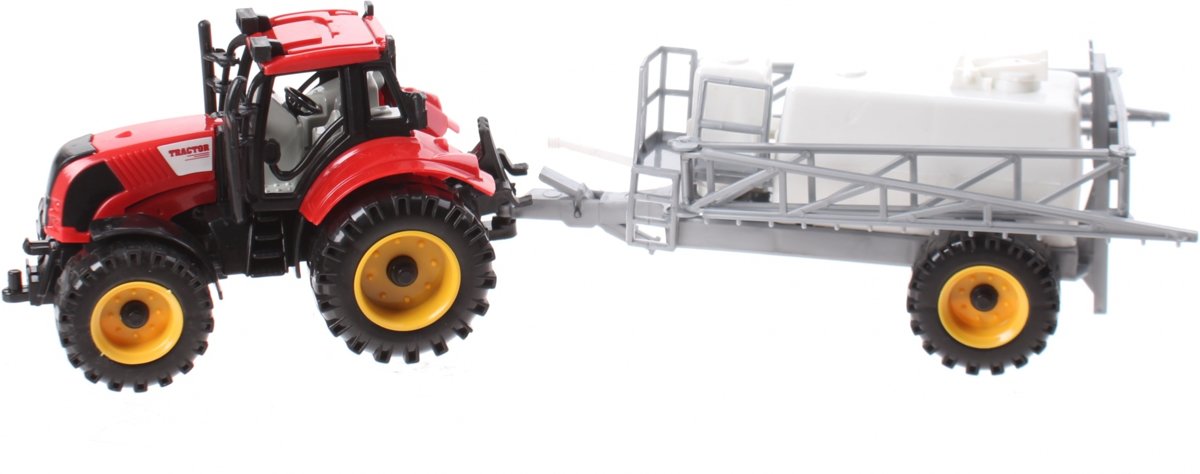 Jonotoys Tractor Met Sproeier 29 Cm Rood