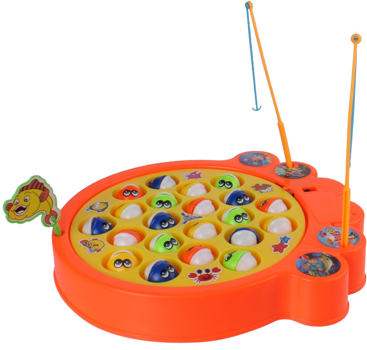 Jonotoys Visspel Let Go Fishing Oranje/geel 50-delig