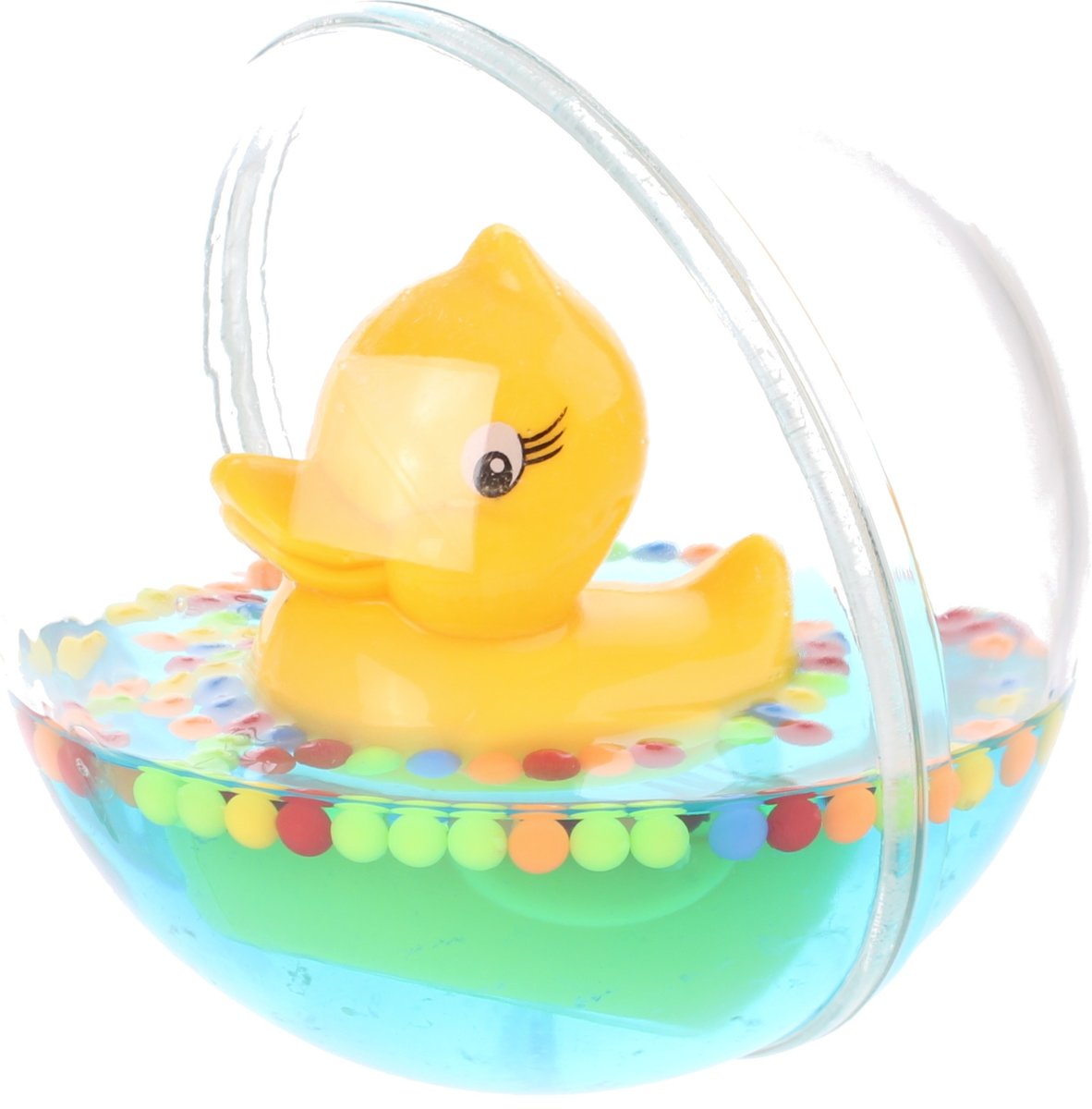 Jonotoys Waterbal Met Badeend 12 Cm Transparant