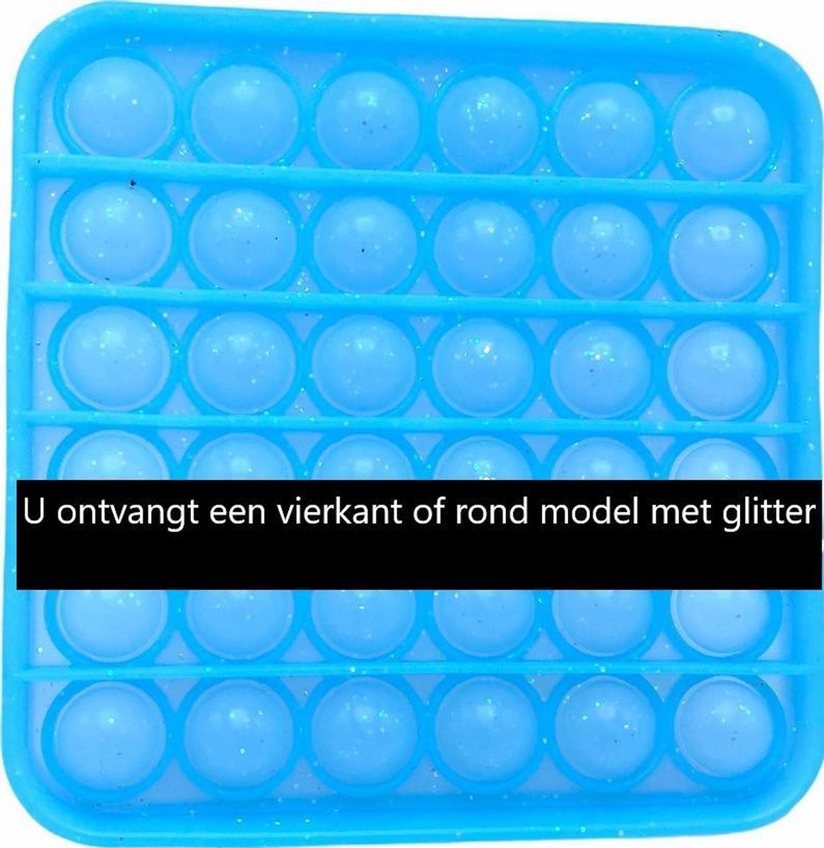 POP IT - FIDGET TOYS - BLAUW MET GLITTERS