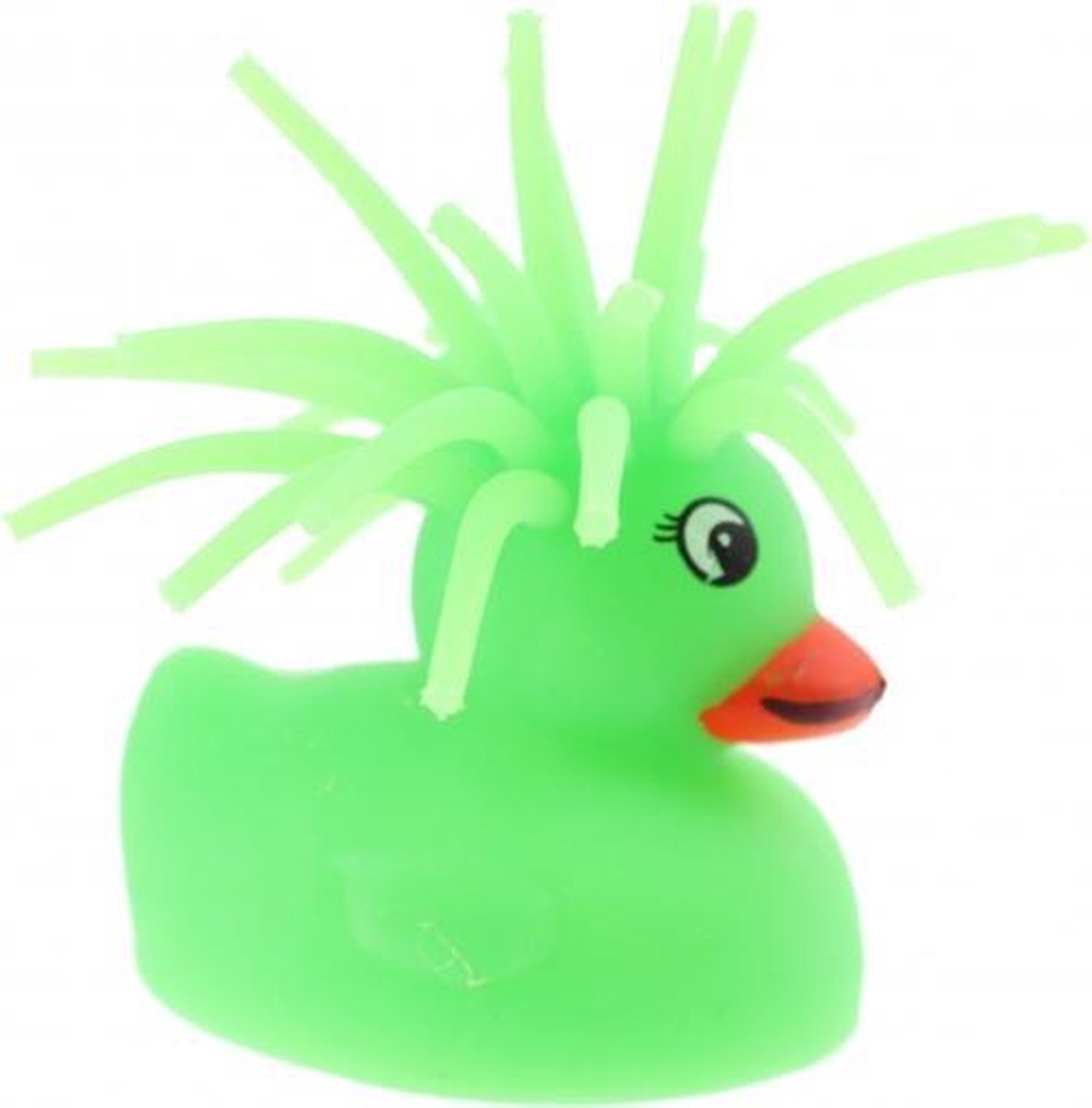 fluffy eend met licht 5 cm groen