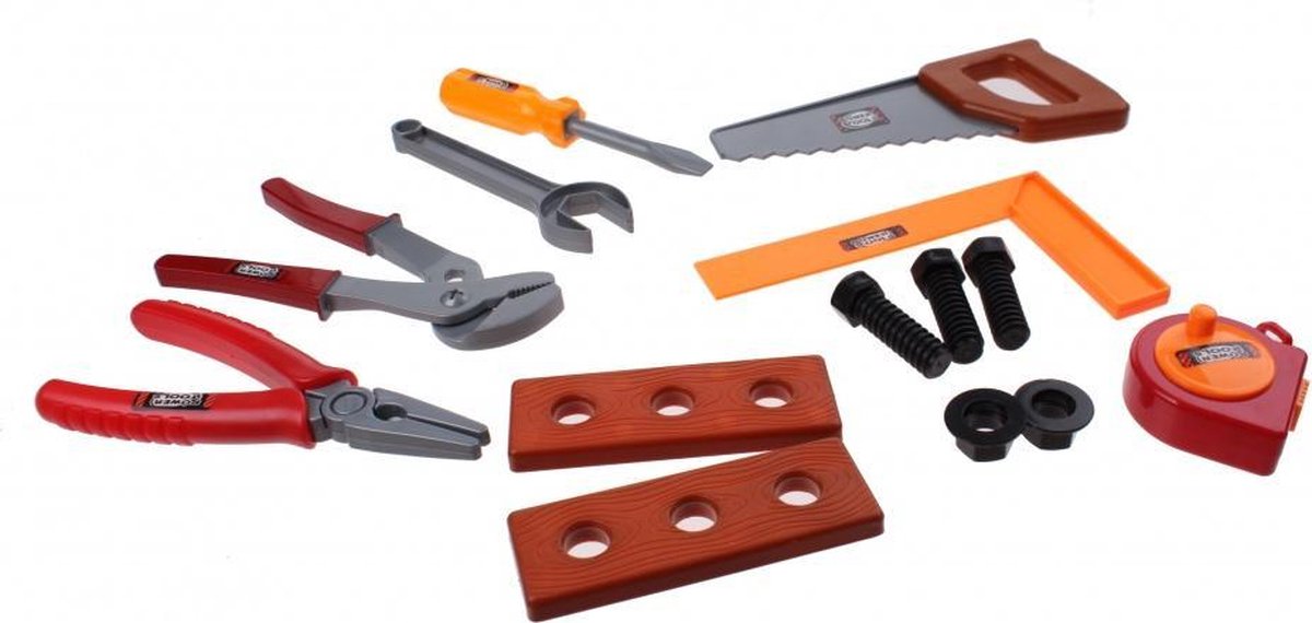 gereedschapskist Power Tools 14-delig rood