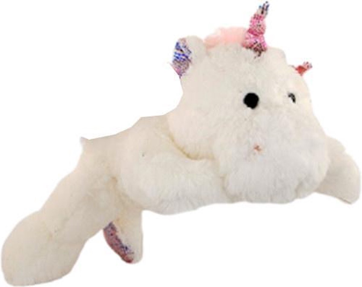 knuffel Unicorn meisjes pluche 62 cm wit