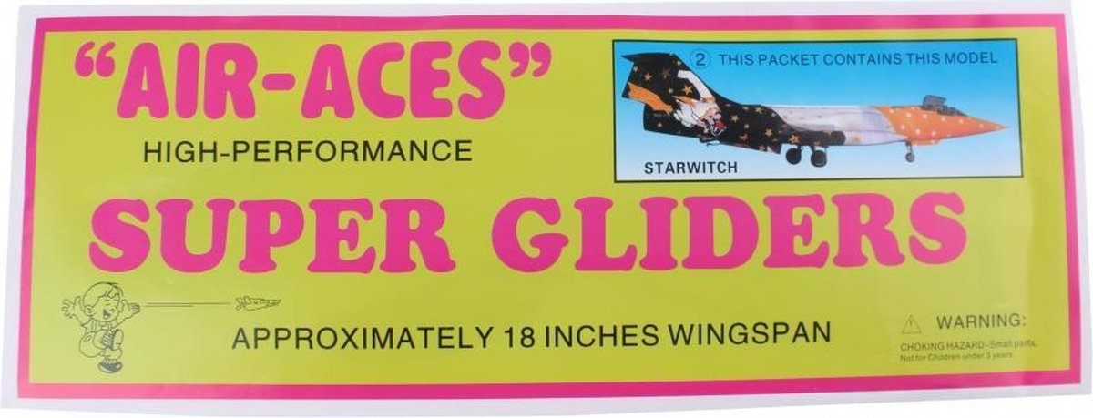 vliegtuig foam air-aces super starwitch 45 cm zwart