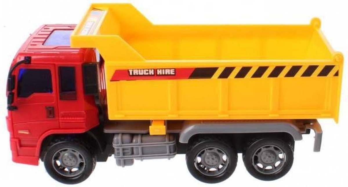 vrachtwagen laadbak jongens 23 cm geel/rood