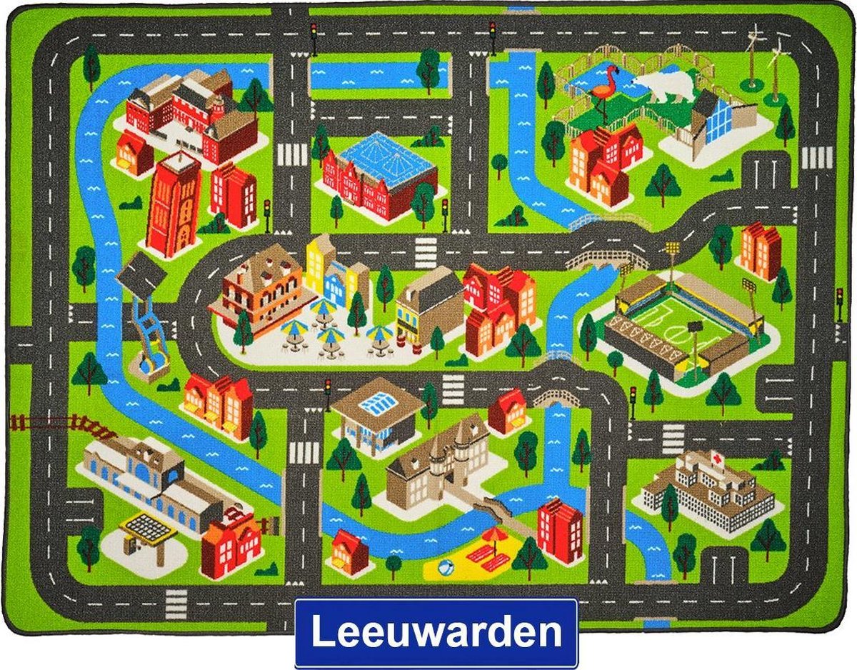 Jouw Speelkleed Leeuwarden - Verkeerskleed - Speeltapijt