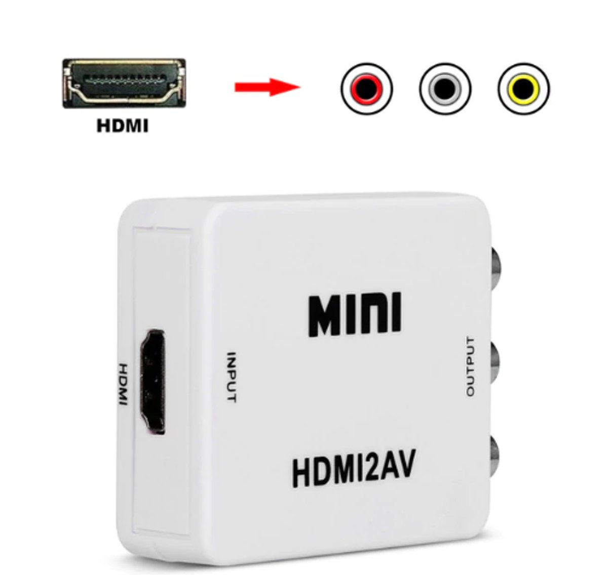 HDMI Naar Tulp AV Converter - HDMI Naar RCA Composiet Audio Video Kabel Converter JouwTech