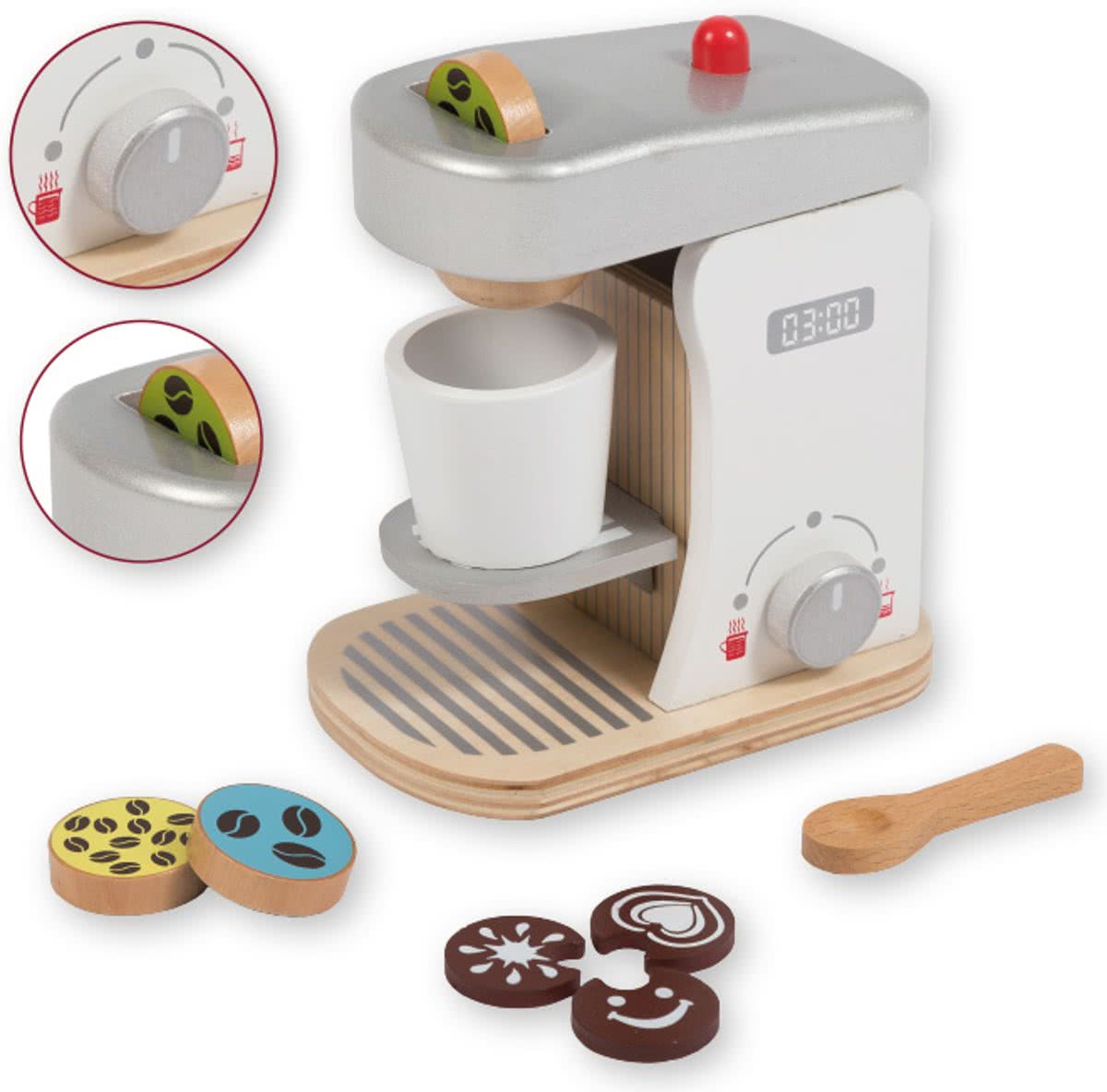 Jouéco - Houten koffieapparaat met accessoires