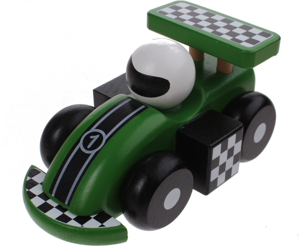 Jouéco Houten Raceauto Klassiek 16 Cm Groen