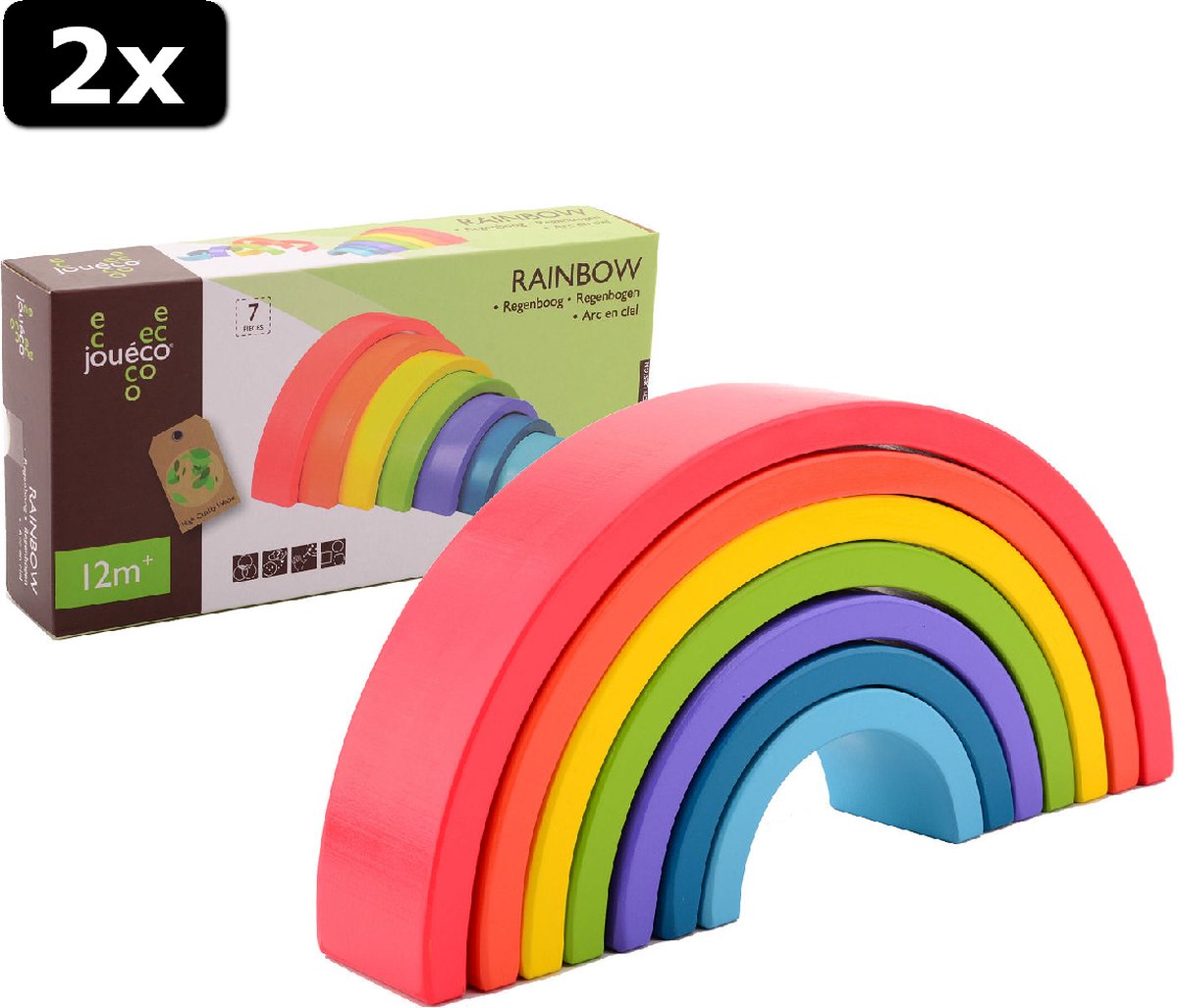 2x Joueco - Regenboog 7-delig