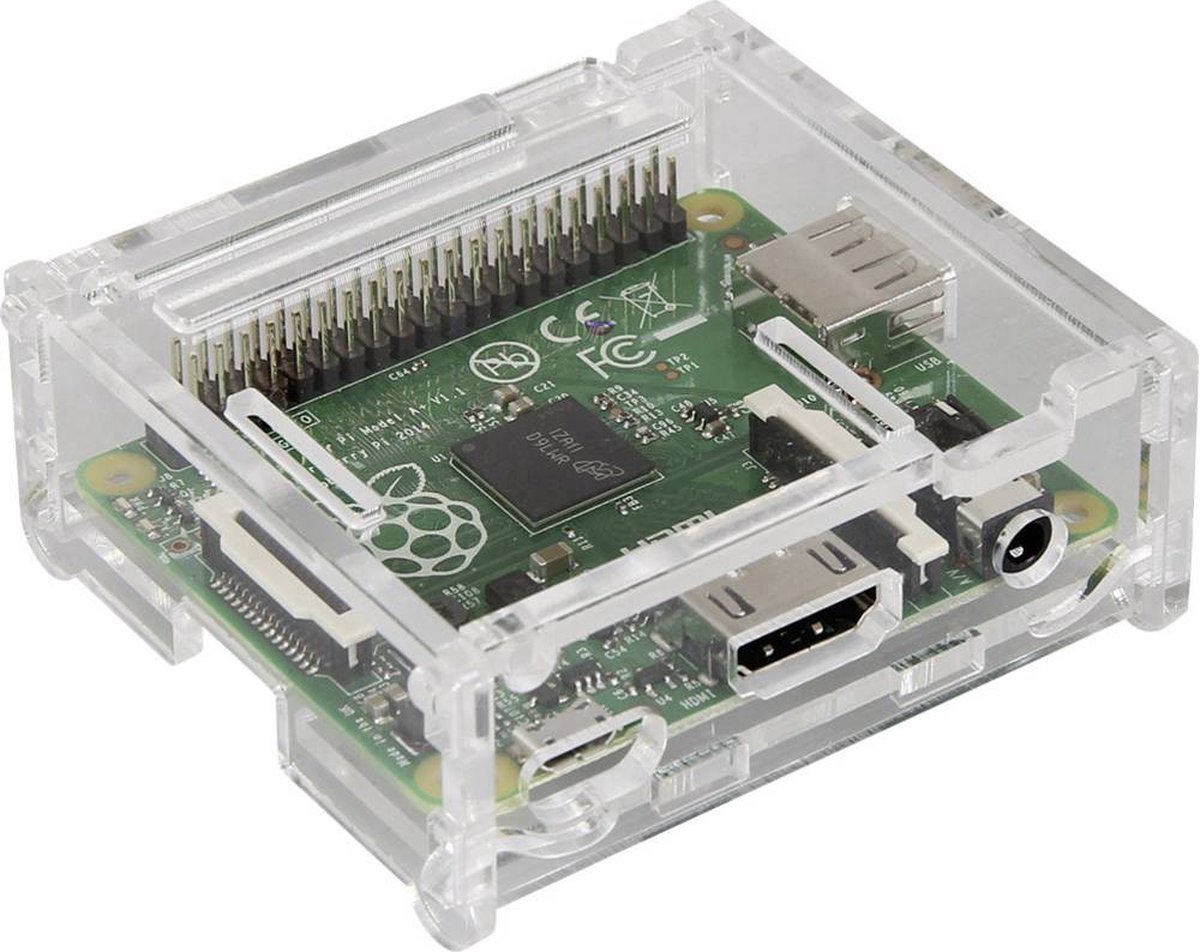 Joy-it RB-Casea+01 SBC-behuizing Geschikt voor serie: Raspberry Pi Transparant