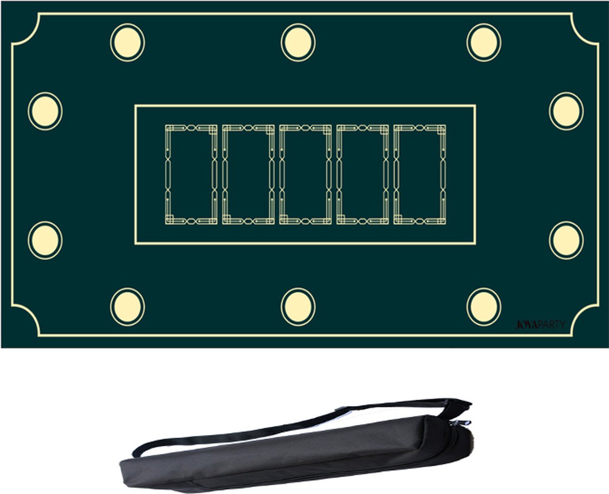  ® Luxe   Kleed - Oprolbaar Antislip Pokerkleed en Pokermat - 2 tot 8 Spelers - Poker Speelmat - Kaartkleed - Geschikt voor Eettafel - 60 x 120cm