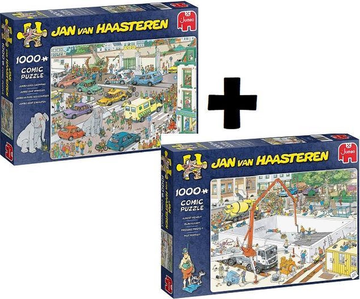 Jan van Haasteren 2 pack - Bijna klaar en Jumbo gaat winkelen 1000 stukjes