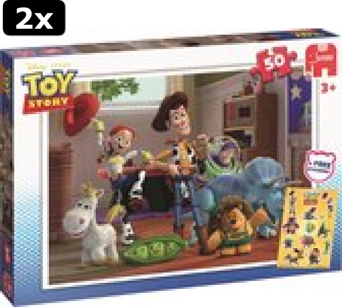 2x Jumbo Toy Story + gratis sticker - 50 stukjes