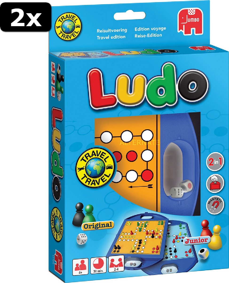 2x Ludo 2-in-1 Travel