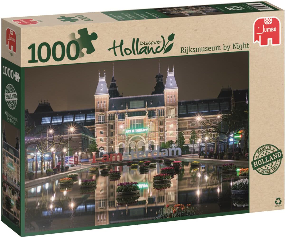 Amsterdam Rijksmuseum By Night 1000 stukjes puzzel
