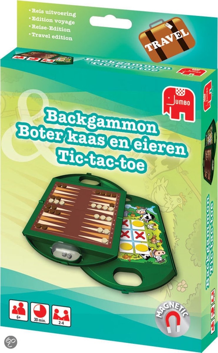 Backgammon, Boter, Kaas en Eieren, Tic Tac toe - Reiseditie