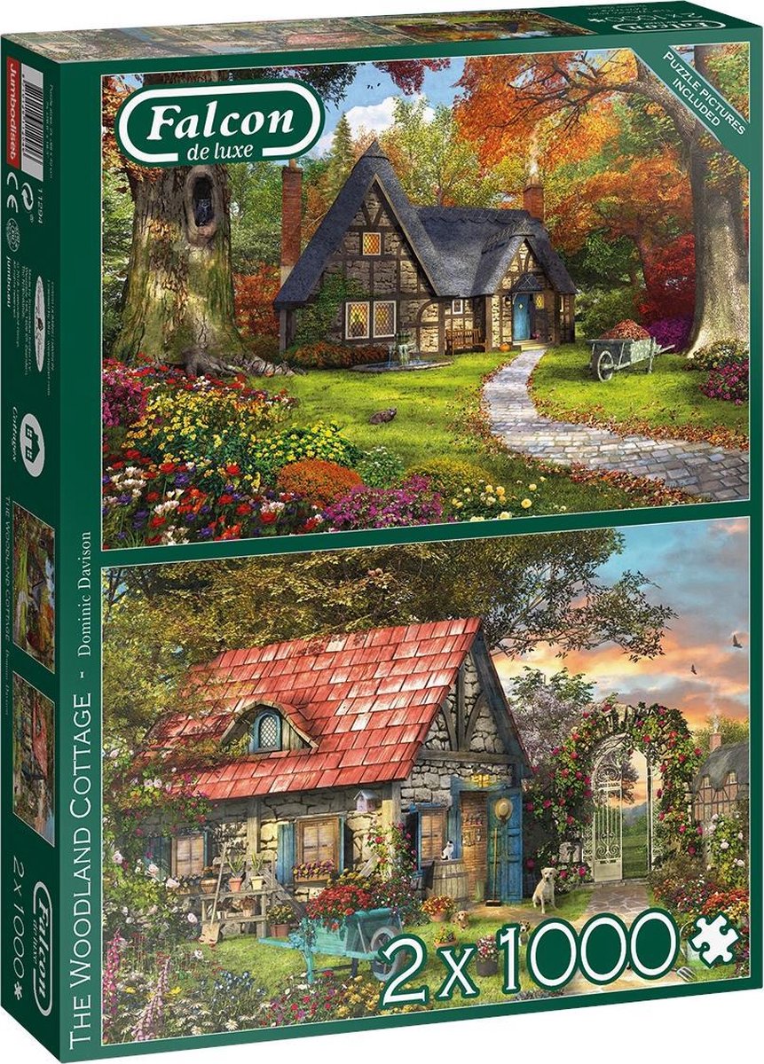 Falcon Legpuzzel the Woodland Cottage 2x1000 Stukjes