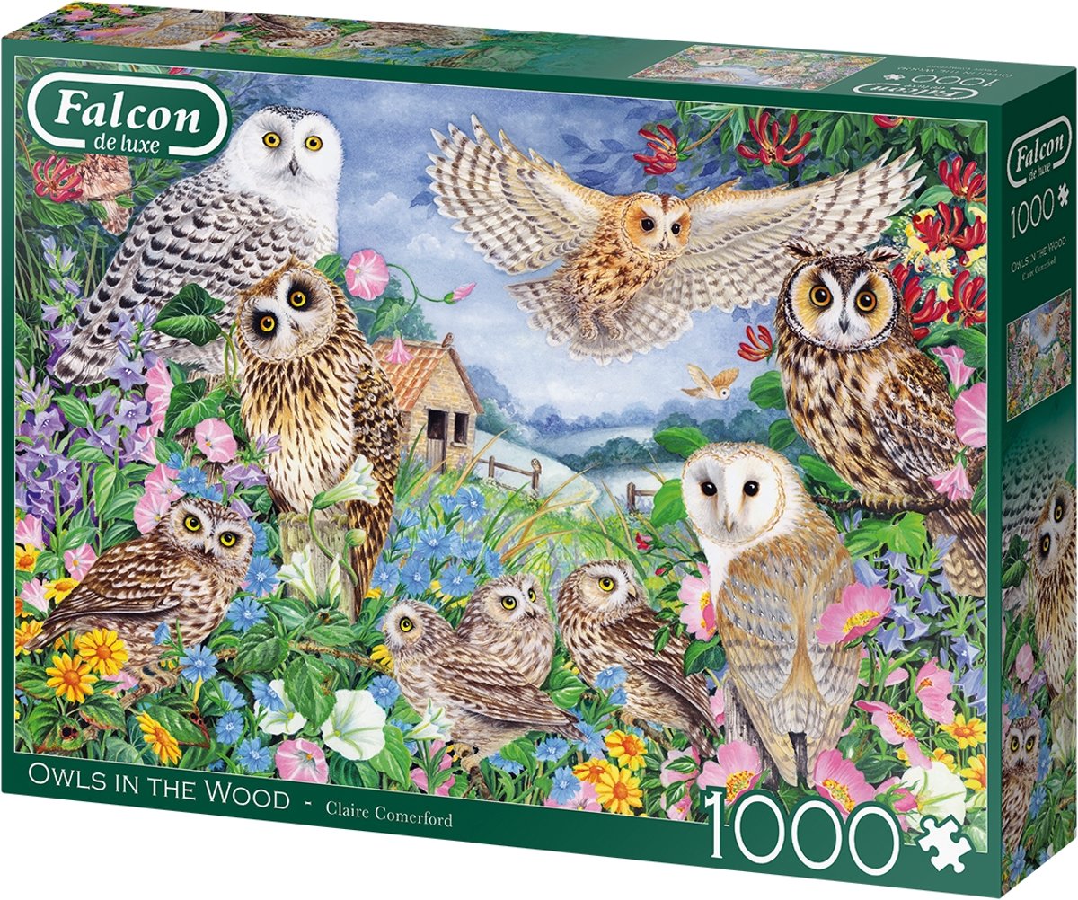 Falcon de luxe Owls in the Wood 1000 stukjes