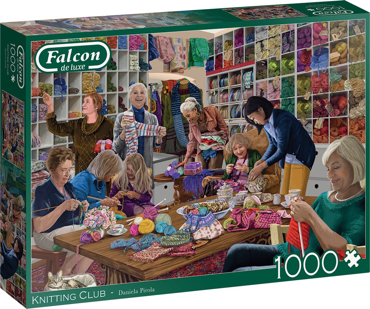 Falcon puzzel Knitting Club - Legpuzzel - 1000 stukjes