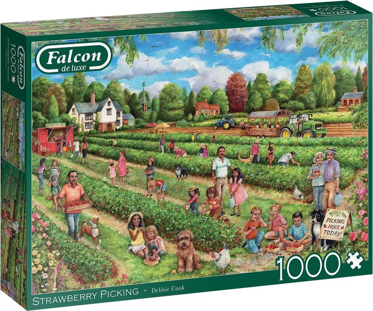 Falcon puzzel Strawberry Picking - Legpuzzel - 1000 stukjes