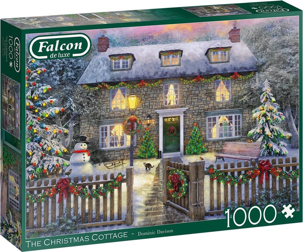 Falcon puzzel The Christmas Cottage - Legpuzzel - 1000 stukjes