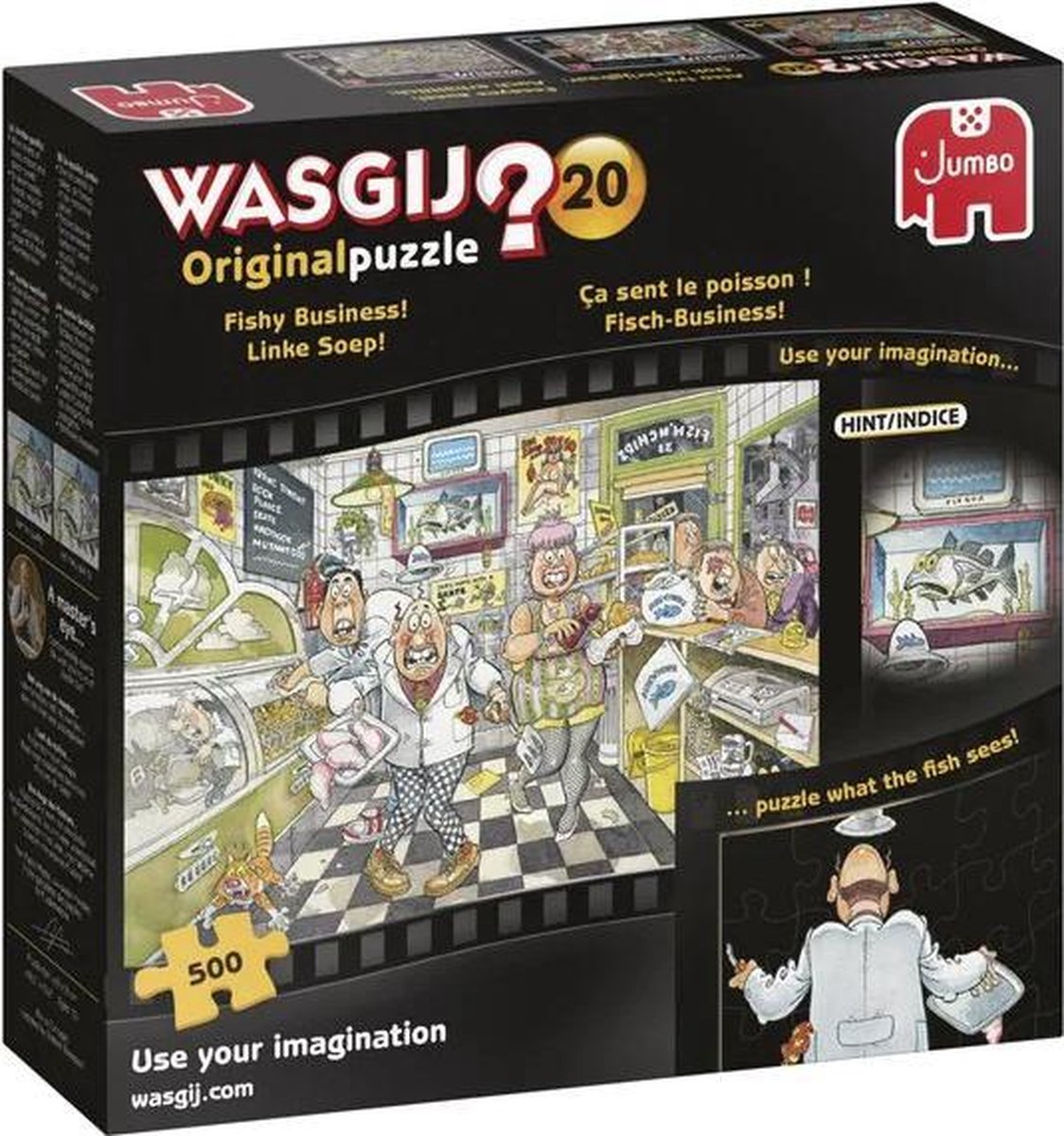 JUMBO Puzzel Wasgij Original 20 - Linke Soep! - Fishy Business! - Legpuzzel 500 stukjes