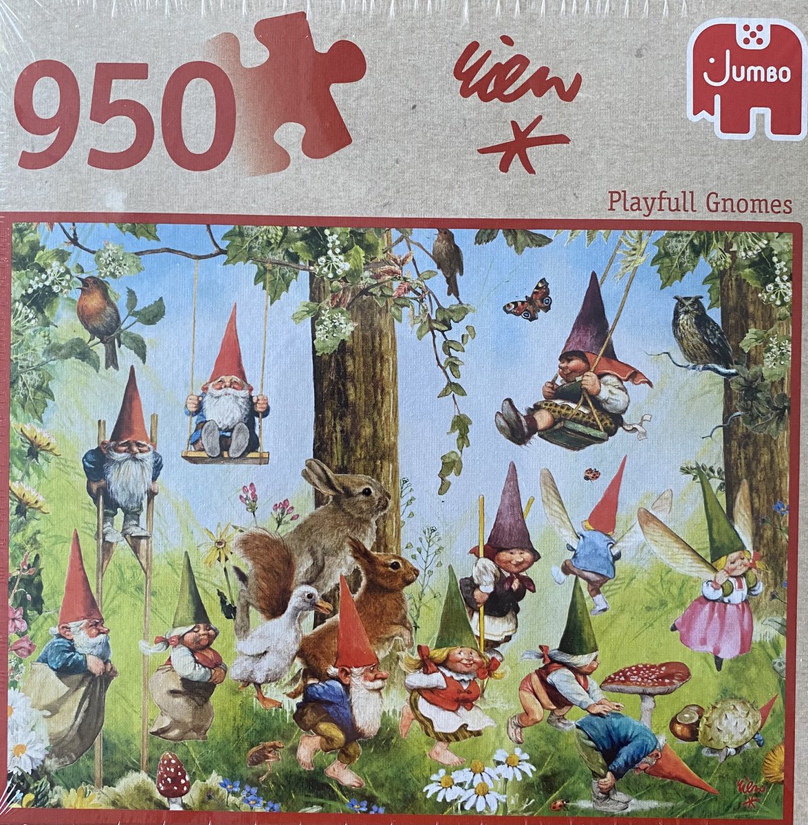   950 stukjes puzzel Rien Poortvliet premium Quality playfull Gnomes