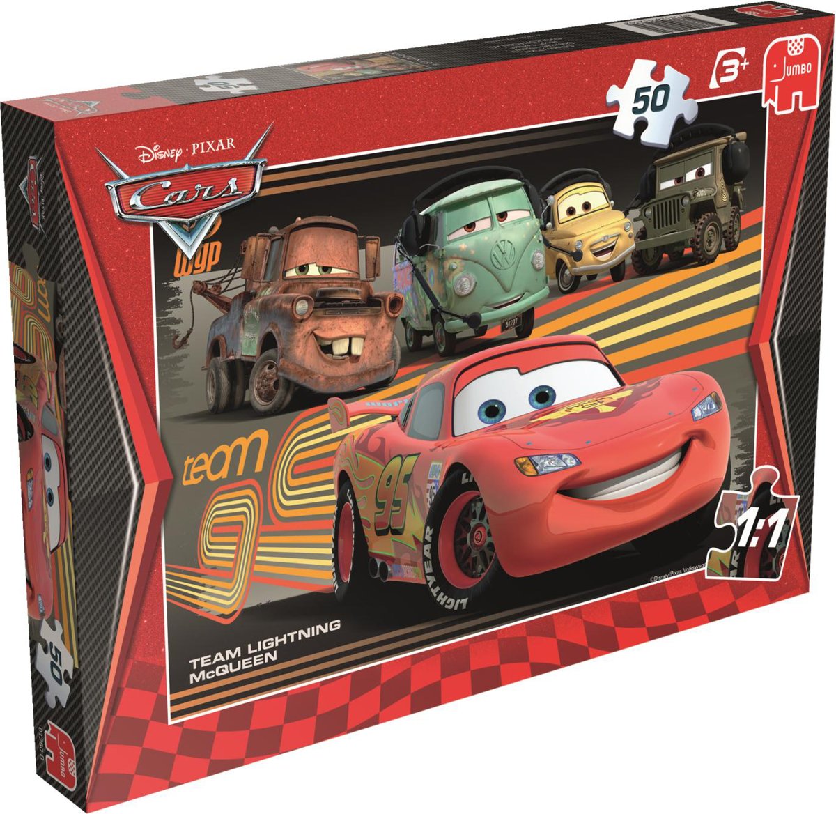 Jumbo Disney Cars 2 - Puzzel - 4x 50 stukjes