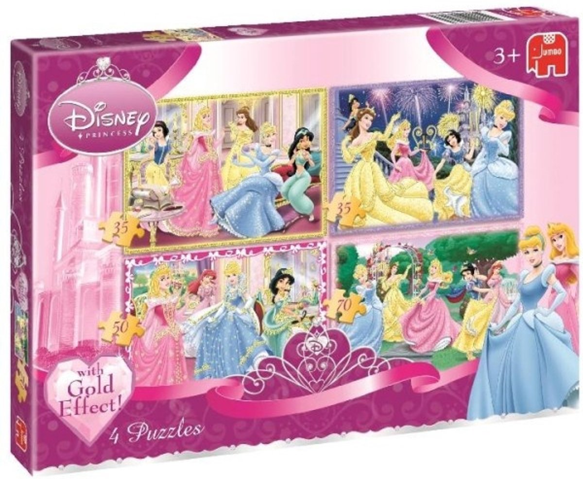 Jumbo Disney Princess 4 in 1 - 70 stukjes